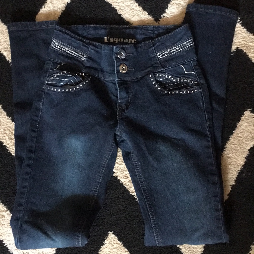 Dark blue jeans